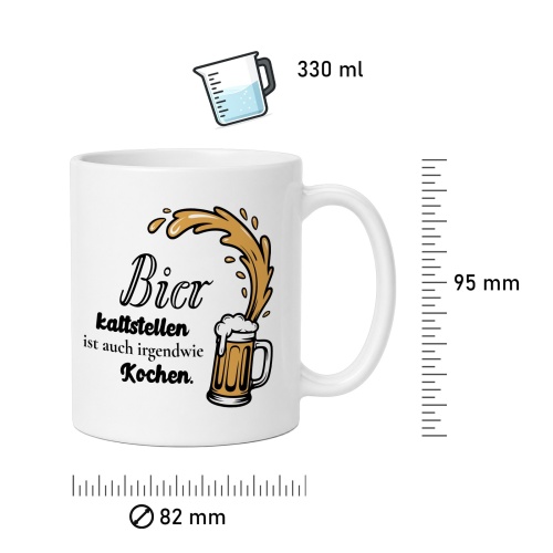 Tasse »Bier kaltstellen ist auch irgendwie Kochen.«