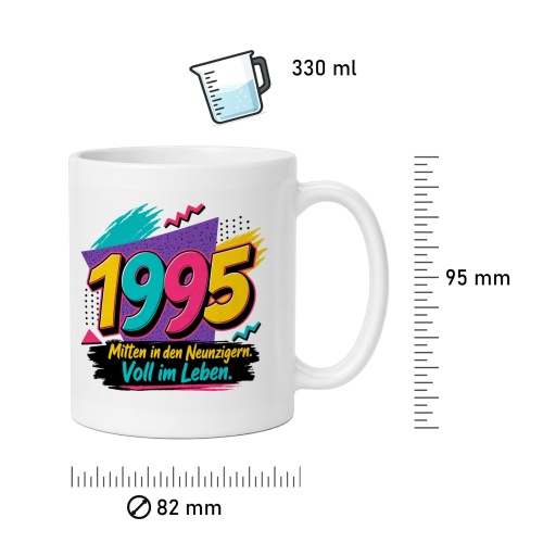 Tasse »1995 Mitten in den Neunzigern. Voll im Leben.«