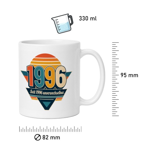 Tasse »1996 Seit 1996 unverwechselbar.«
