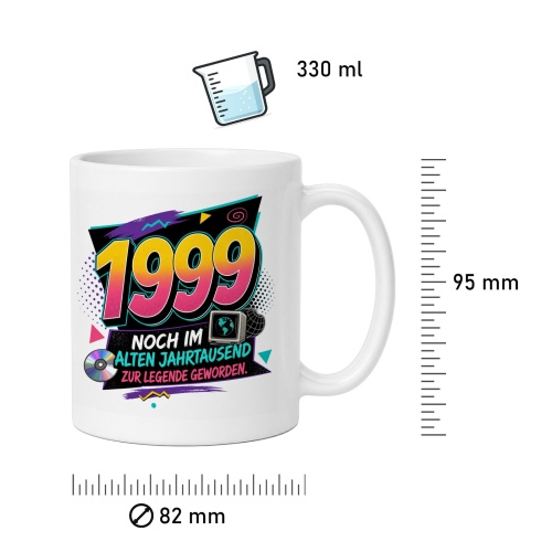 Tasse »1999 Noch im alten Jahrtausend zur Legende geworden.«