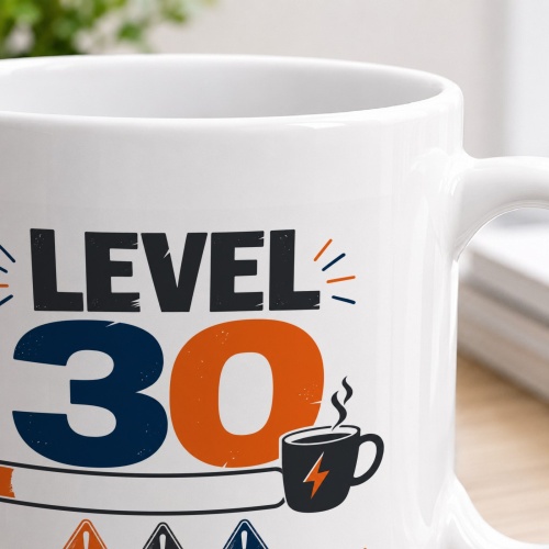 Tasse »Level 30 Erfahrung freigeschaltet. Energie optional.«