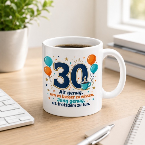 Tasse »30 Alt genug, um es besser zu wissen.«