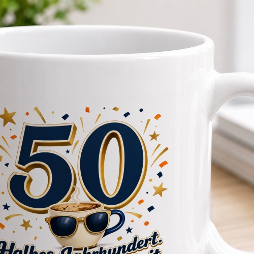 Tasse »50 Halbes Jahrhundert. Volle Persönlichkeit.«