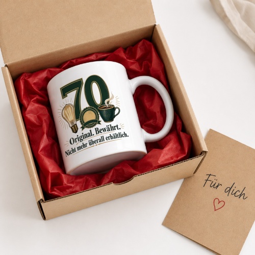 Tasse »70 Original. Bewährt. Nicht mehr überall erhältlich.«