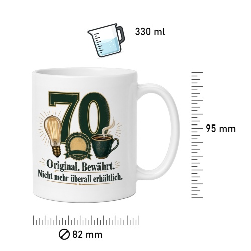 Tasse »70 Original. Bewährt. Nicht mehr überall erhältlich.«