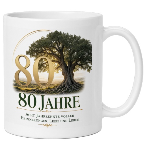Tasse »80 Jahre«
