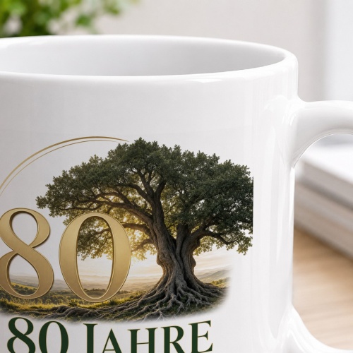 Tasse »80 Jahre«