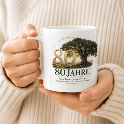 Tasse »80 Jahre«