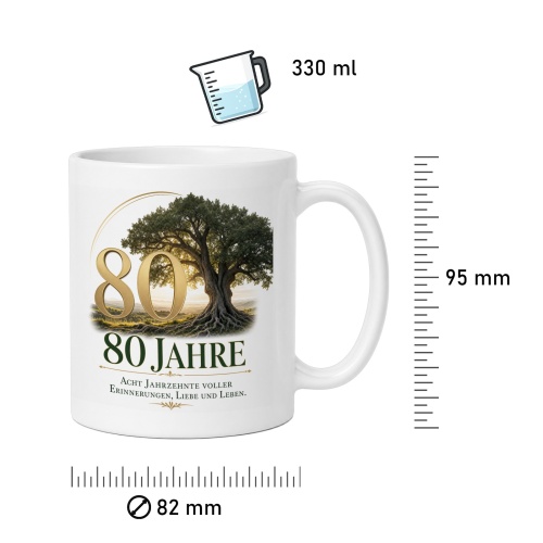 Tasse »80 Jahre«