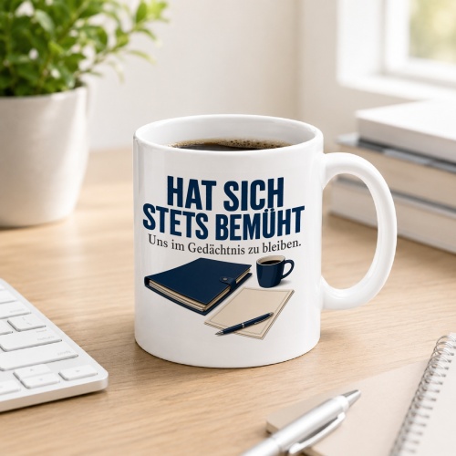 Tasse »Hat sich stets bemüht uns im...