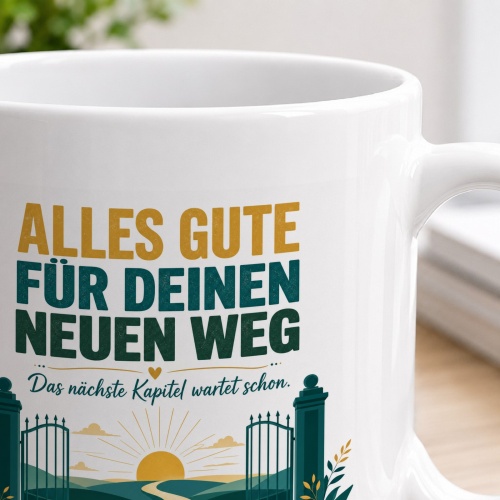 Tasse »Alles Gute für deinen neuen Weg«