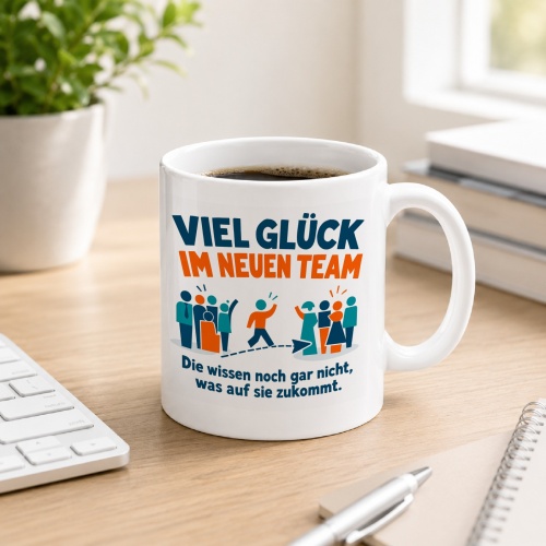 Tasse »Viel Glück im neuen Team«