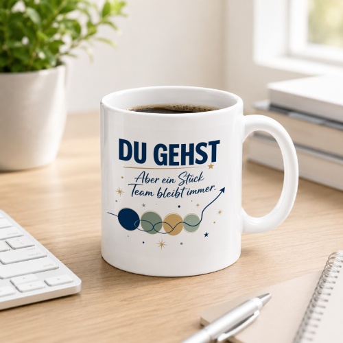 Tasse »Du gehst Aber ein Stück Team bleibt...