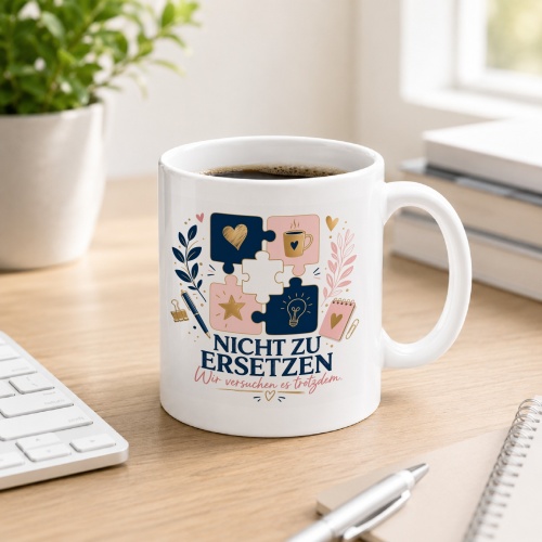 Tasse »Nicht zu ersetzen – Wir versuchen es...