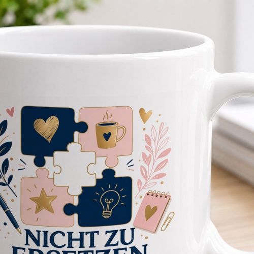 Tasse »Nicht zu ersetzen – Wir versuchen es trotzdem.«