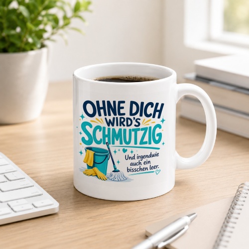 Tasse »Ohne dich wirds schmutzig«
