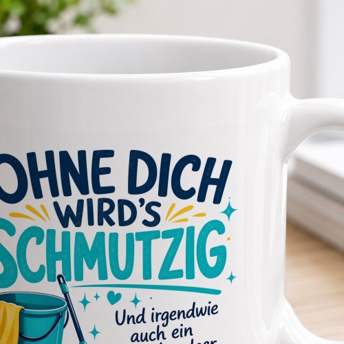 Tasse »Ohne dich wirds schmutzig«