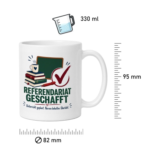 Tasse »Referendariat geschafft«
