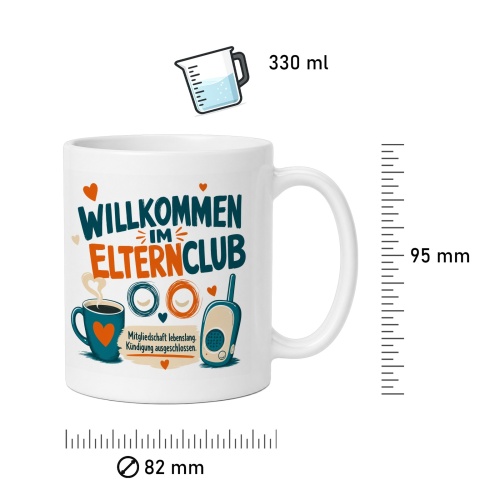 Tasse »Willkommen im Elternclub«