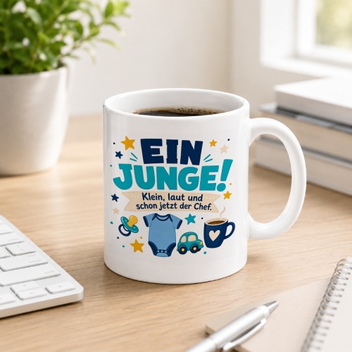 Tasse »Ein Junge! Klein, laut und schon jetzt der...
