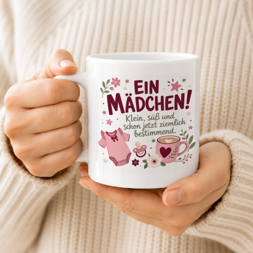 Tasse »Ein Mädchen!«