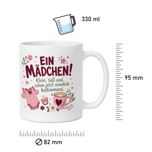 Tasse »Ein Mädchen!«