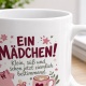 Tasse »Ein Mädchen!«