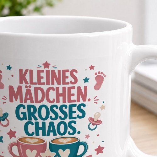 Tasse »Kleines Mädchen. Großes Chaos.«