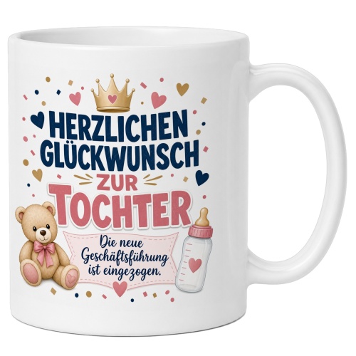 Tasse »Herzlichen Glückwunsch zur Tochter«