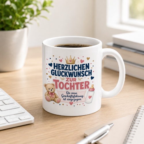 Tasse »Herzlichen Glückwunsch zur Tochter«