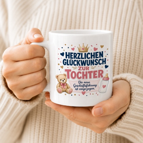 Tasse »Herzlichen Glückwunsch zur Tochter«