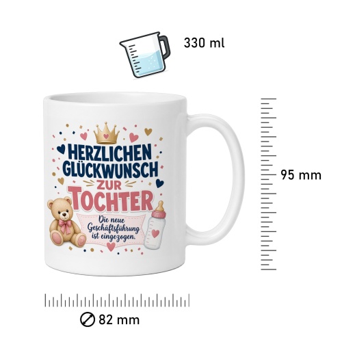 Tasse »Herzlichen Glückwunsch zur Tochter«