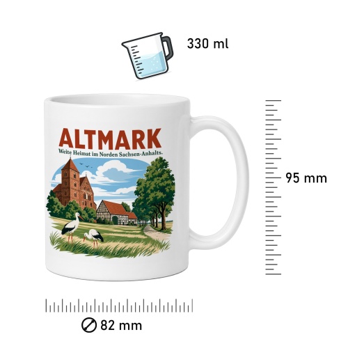 Tasse »Altmark Weite Heimat im Norden Sachsen-Anhalts.«