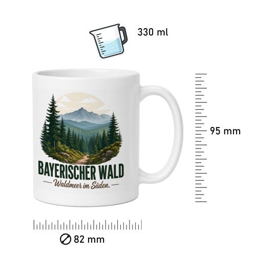 Tasse »Bayerischer Wald Waldmeer im Süden.«