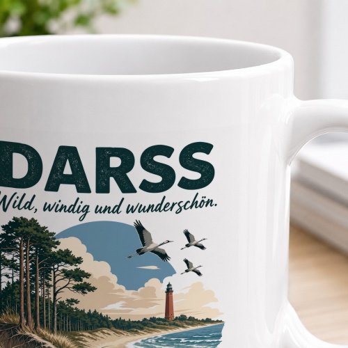 Tasse »Darss – Wild, windig und wunderschön.«