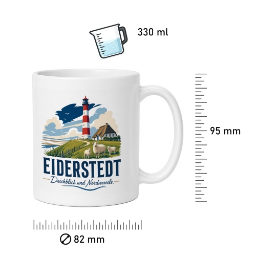 Tasse »Eiderstedt Deichblick und Nordseeseele...«
