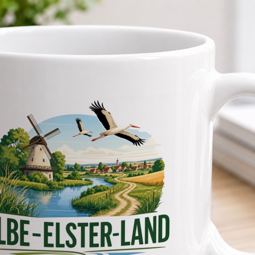 Tasse »Elbe-Elster-Land Flüsse, Felder und weite Horizonte.«