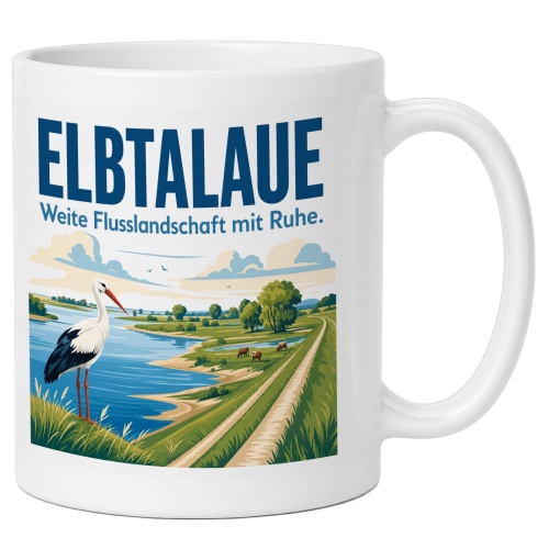 Tasse »Elbtalaue – Weite Flusslandschaft mit...