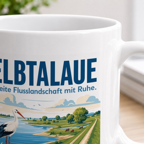 Tasse »Elbtalaue – Weite Flusslandschaft mit Ruhe.«