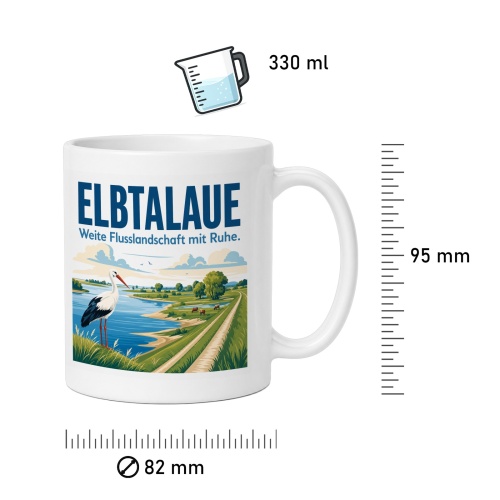 Tasse »Elbtalaue – Weite Flusslandschaft mit Ruhe.«