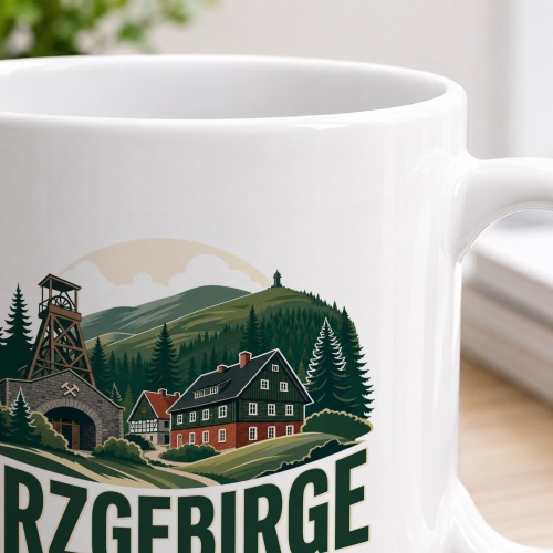 Tasse »Erzgebirge Tradition zwischen Berg und Wald.«