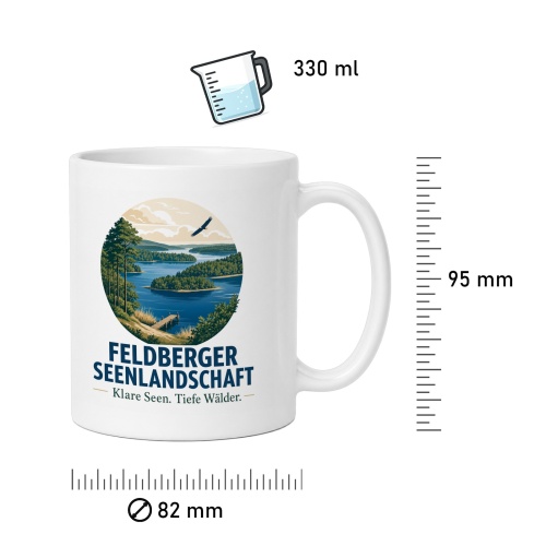 Tasse »Feldberger Seenlandschaft Klare Seen. Tiefe Wälder.«