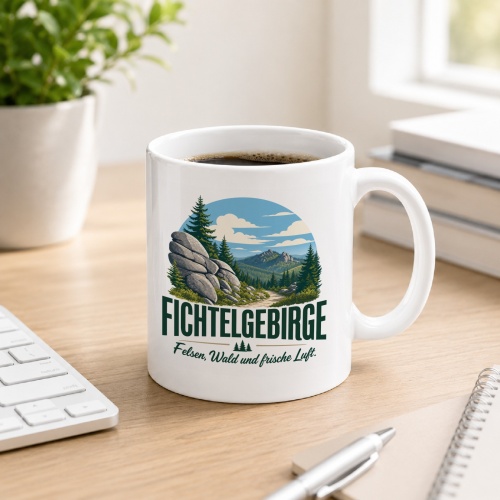Tasse »Fichtelgebirge – Felsen, Wald und...