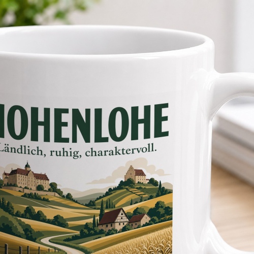 Tasse »Hohenlohe Ländlich, ruhig, charaktervoll.«