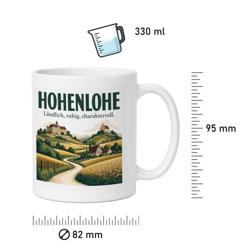 Tasse »Hohenlohe Ländlich, ruhig, charaktervoll.«