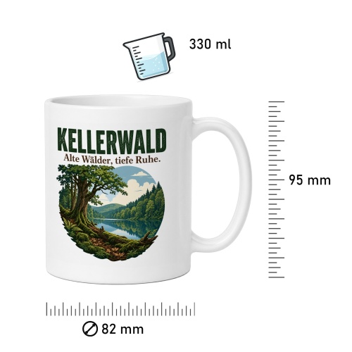 Tasse »Kellerwald – Alte Wälder, tiefe Ruhe.«