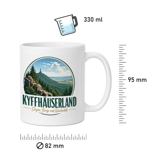 Tasse »Kyffhäuserland Sagen, Berge und Geschichte.«