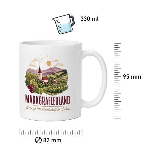 Tasse »Markgräflerland Sonnige Weinlandschaft im Süden.«