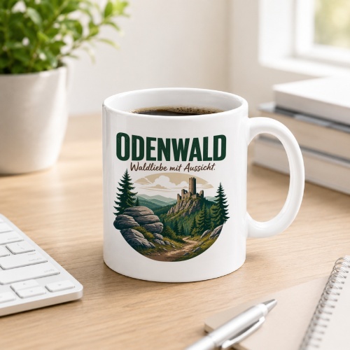 Tasse »Odenwald Waldliebe mit Aussicht«