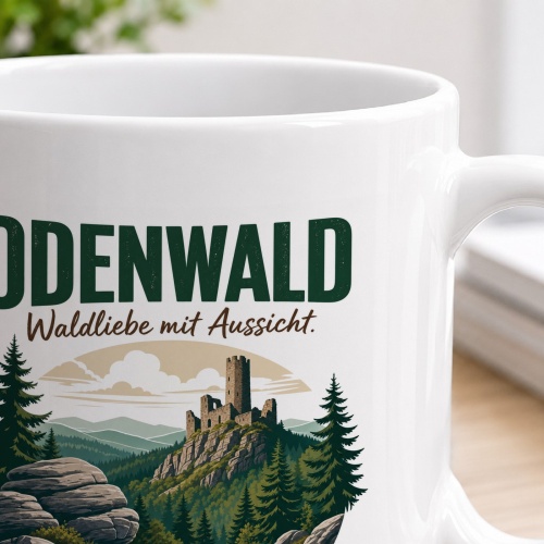 Tasse »Odenwald Waldliebe mit Aussicht«